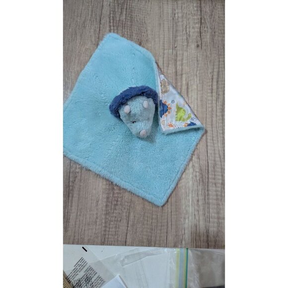 Parents Choice Blue Dinosaur Security Blanket Lovey Satin Bottom 12" - Picture 5 of 7